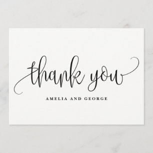 Mooie kalligrafie Dank u kaart