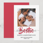 Mooie kalligrafie Fijne Galentines dag beste vrien Feestdagenkaart (Voorkant / Achterkant)