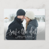 Mooie kalligrafie foto Save the Date Briefkaart (Voorkant)