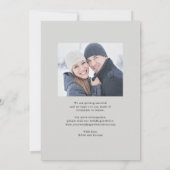 Mooie kalligrafie foto save the date kaart (Achterkant)