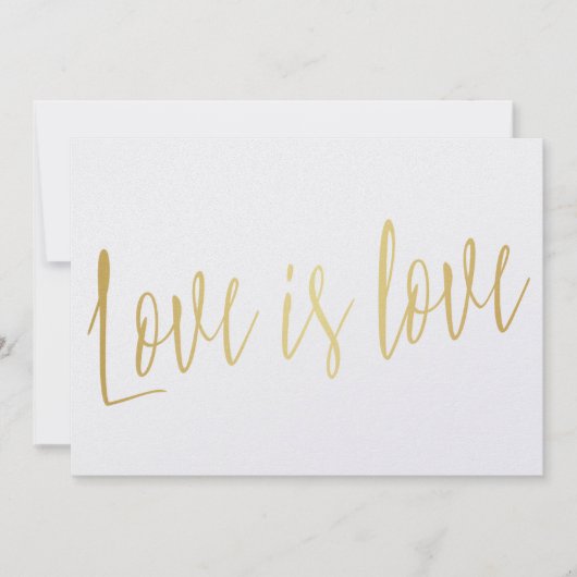 Mooie kalligrafie goud "Liefde is liefde" (Voorkant)
