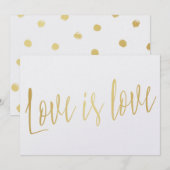 Mooie kalligrafie goud "Liefde is liefde" (Voorkant / Achterkant)