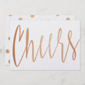 Mooie kalligrafie gouden roos "Proost" (Voorkant / Achterkant)