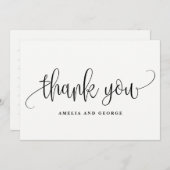 Mooie kalligrafie Hartelijk dank Bedankkaart (Voorkant / Achterkant)
