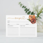 Mooie kalligrafie Herfst Vrijgezellenfeest Recept  (Staand voorkant)