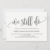 Mooie kalligrafie huwelijksjubileum uitnodiging (Voorkant)