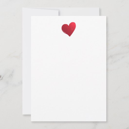 Mooie kalligrafie Red Heart Wedding Bedankt (Achterkant)