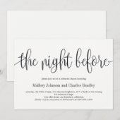 Mooie kalligrafie repetitie diner uitnodiging (Voorkant / Achterkant)