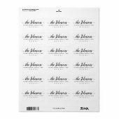 Mooie kalligrafie script achternaam retouradres etiket (Full Sheet)