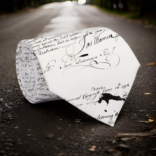 Mooie kalligrafie zwart handschrift op wit stropdas