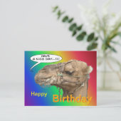 Mooie Kameel Regenboog Verjaardagskaart Briefkaart (Staand voorkant)