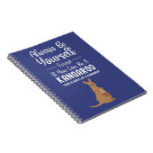 Mooie Kangoeroecadeaus Grappige Humor Dier Grappig Notitieboek (Rechterzijde)