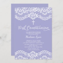Mooie kant Eerste Heilige Communie Uitnodiging