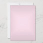 Mooie Kant en Strik Roze Bruiloft Uitnodiging (Achterkant)