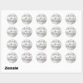 Mooie Kant en Strik Zilver Kerst Kerstmis Sticker (Vel)