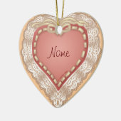 Mooie Kanten Hart ornament (Links)