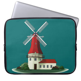Mooie kapmolen laptop sleeve