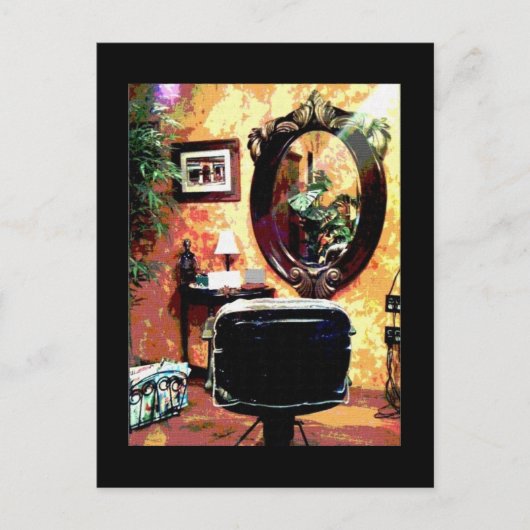 Mooie kapsalon briefkaart (Voorkant)