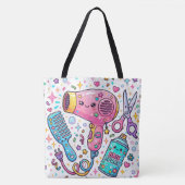 Mooie kapsalon gereedschap tote bag (Voorkant)