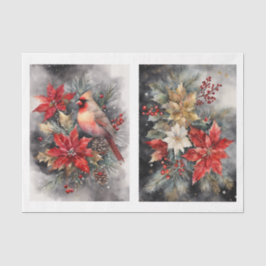 Mooie kardinaal 1 decoupage tissuepapier