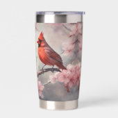 Mooie kardinaal geïsoleerde drinkbeker (Links)