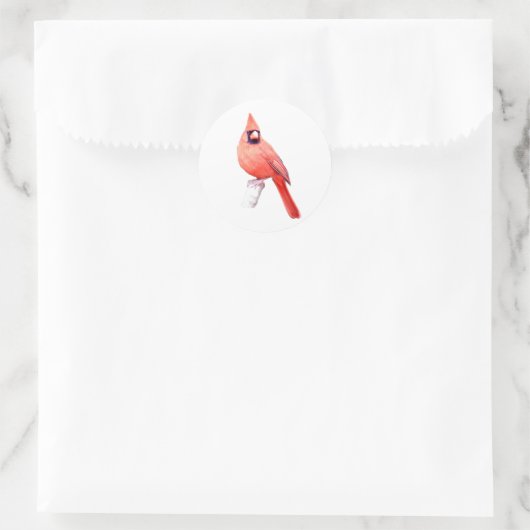 Mooie kardinaal ronde sticker (Tas)