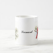 Mooie Kardinaal Vogel op Tak Gepersonaliseerd Koffiemok (Center)