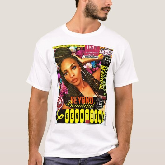 MOOIE KARESSA. JMT Mannen basic T-shirt (Voorkant)