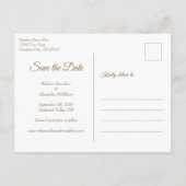 Mooie karmijn-Floral bruiloft bespaart de datum Aankondigingskaart (Achterkant)