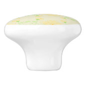 Mooie kast trekken met geel en Blauwgroen Keramische Knop (Zijkant)