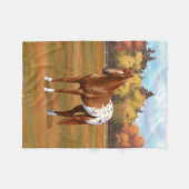 Mooie kastanje Appaloosa Horse Fleece Deken (Voorkant (Horizontaal))