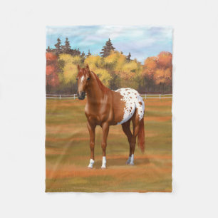 Mooie kastanje Appaloosa Horse Fleece Deken