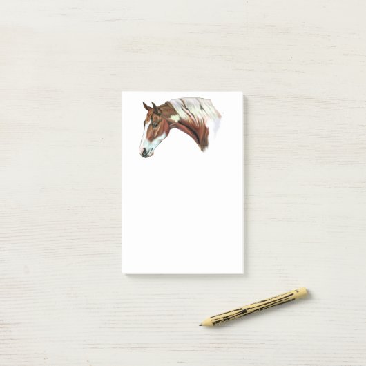 Mooie Kastanje Tovero Paint Horse Post-it® Notes (Op bureau)