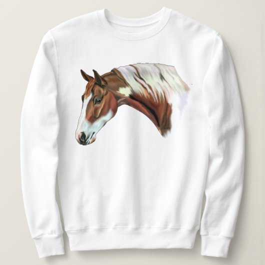 Mooie Kastanje Tovero Paint Horse Trui (Design voorkant)