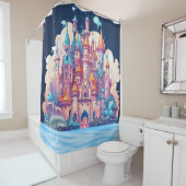 Mooie kasteel douchegordijn (In situ)