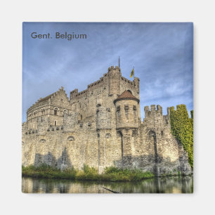 Mooie kasteel in Gent. België reis souvenir Magneet