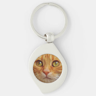 Mooie kat aangepaste foto sleutelhanger
