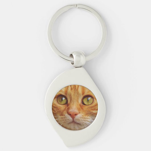 Mooie kat aangepaste foto sleutelhanger (Voorkant)