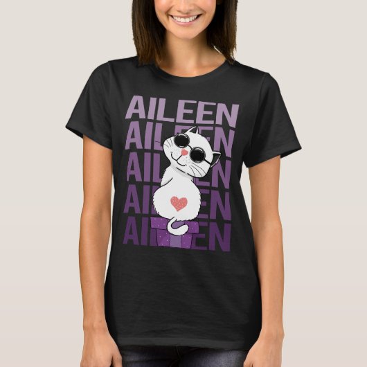 Mooie kat - Aileen Naam T-shirt (Voorkant)