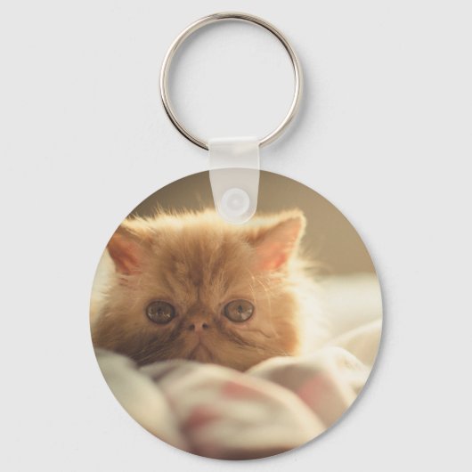 Mooie kat blijft warm sleutelhanger (Voorkant)
