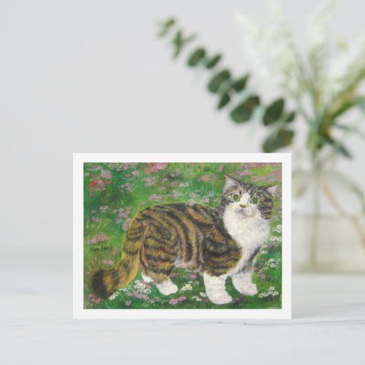 mooie kat briefkaart (Staand voorkant)