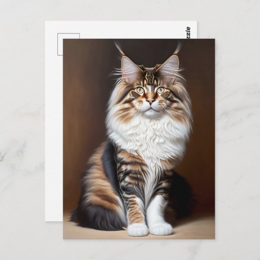 mooie kat briefkaart (Voorkant / Achterkant)