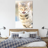 Mooie kat canvas afdruk (Insitu (Slaapkamer))