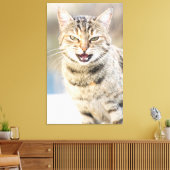 Mooie kat canvas afdruk (Insitu (Woonkamer))