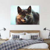 Mooie kat canvas afdruk (Insitu (Slaapkamer))