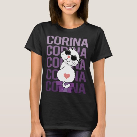Mooie kat - Corina naam T-shirt (Voorkant)