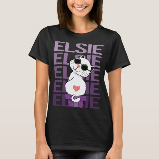 Mooie kat - Elsie Naam T-shirt (Voorkant)