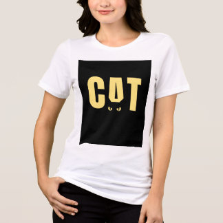 Mooie kat emoji dames witte half mouw T-shirt