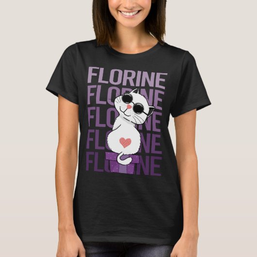Mooie kat - Florine naam T-shirt (Voorkant)