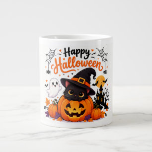 Mooie Kat Gelukkig Halloween Reis Mok - Kawaii Hek